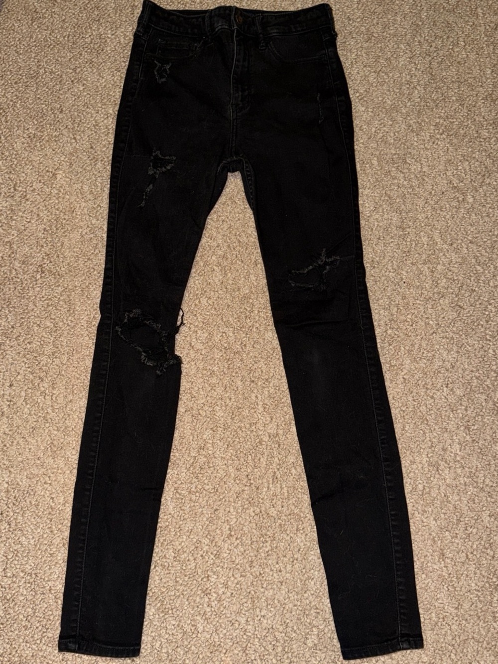 Hollister Black Distressed Skinny Jeans